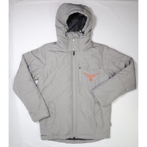 Nike Storm Fit Coat Texas UT Football Hooded Winter Jacket Gray Mens Small S